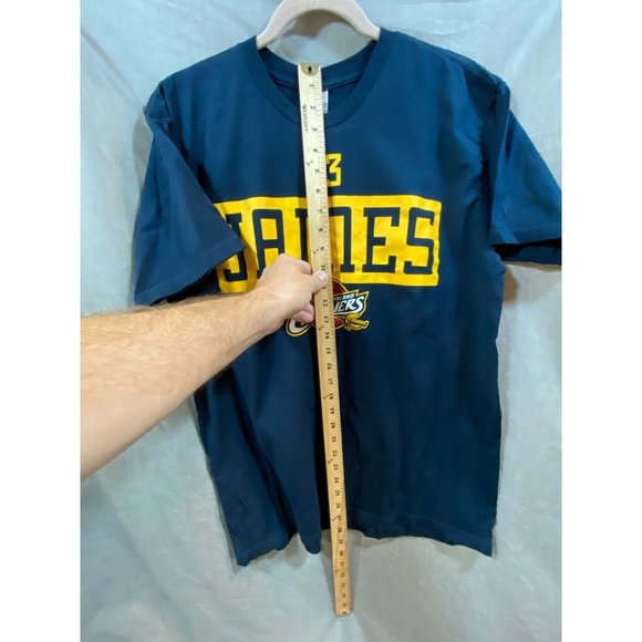 Lebron James 23 Shirt Adult Large Blue Clevland Cavilers NBA Pullover Tee Mens - Picture 8 of 8